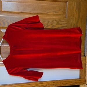 Red Dress with Black Bow